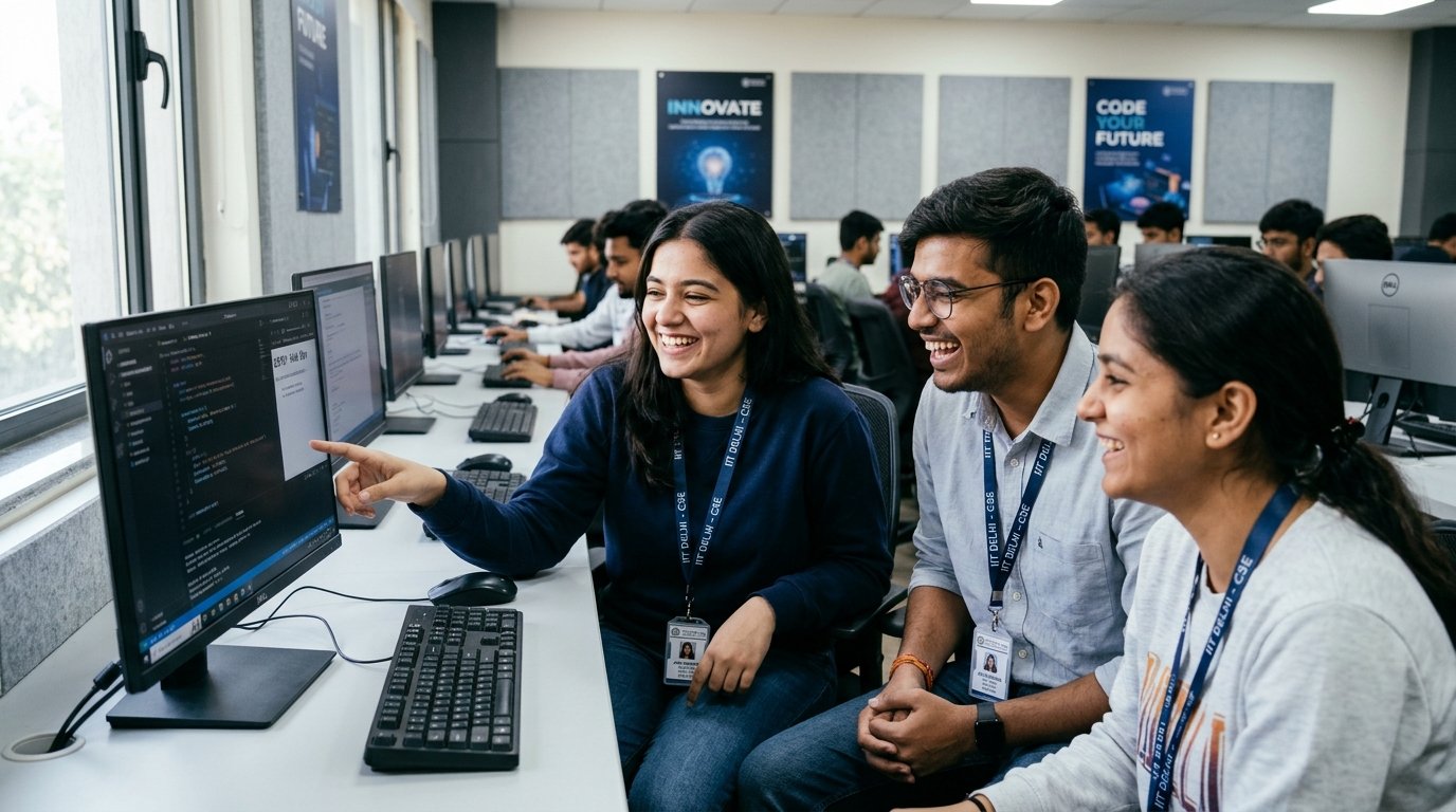 Students in Modern Computer Laboratory